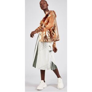 Cotelac Metallic Rose Gold Bomber Jacket NWT Size 1/US 6